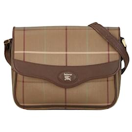 Burberry-Burberry Vintage Check Crossbody Bag  Canvas Shoulder Bag in Good condition-Other