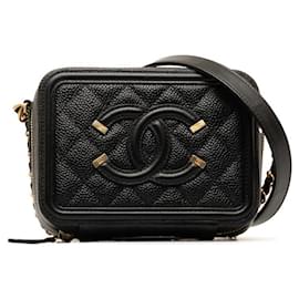 Chanel-Chanel CC Caviar Filigree Vanity Bag Bolso de hombro de cuero en excelentes condiciones-Otro