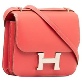 Hermès-Bolsa Hermes Mini Constance Crossbody Bolsa de couro em bom estado-Outro