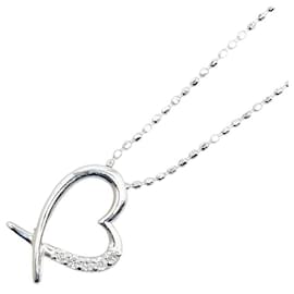 & Other Stories-[LuxUness] 14k Gold Diamond Heart Pendant Necklace Metal Necklace in Excellent condition-Other