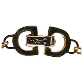 Dior-Collar de cadena con logo de CD Dior Collar de metal en excelentes condiciones-Otro