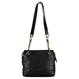 Chanel-Bolso tote Chanel Triple CC Caviar Bolso tote de cuero en buen estado-Otro