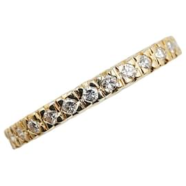 & Other Stories-K18YG Yellow Gold Diamond Eternity Ring Size 9 in Excellent Condition-Golden