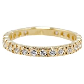 & Other Stories-K18YG Yellow Gold Diamond Eternity Ring Size 9 in Excellent Condition-Golden