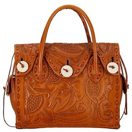 & Other Stories Bolsa de couro Maestra S da Carving Tribes Marrom