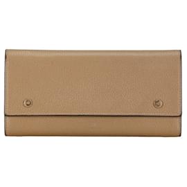 Céline-Celine Leather Large Flap Wallet Leather Long Wallet SPG5125 in Fair condition-Other