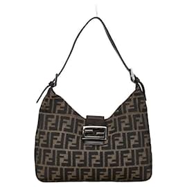 Fendi-Fendi Zucca Canvas Shoulder Bag Canvas Shoulder Bag 265690 in Good condition-Other