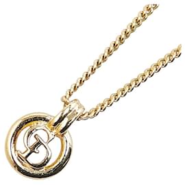 Dior-Dior CD Logo Pendant Necklace Metal Necklace in Excellent condition-Other
