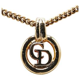 Dior-Dior CD Logo Pendant Necklace Metal Necklace in Excellent condition-Other