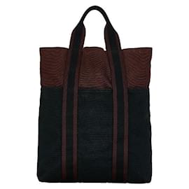 Hermès-Hermes Toile cabas Canvas Tote Bag en bon état-Autre