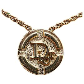 Dior-Collier pendentif médaille Dior Collier en métal en bon état-Autre