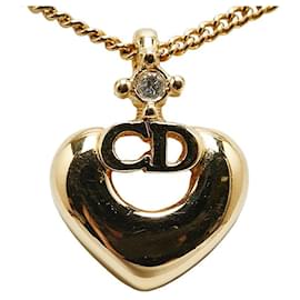 Dior-Dior CD Heart Pendant Necklace Metal Necklace in Excellent condition-Other