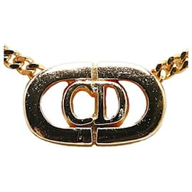 Dior-Collar de cadena con logo de CD Dior Collar de metal en excelentes condiciones-Otro
