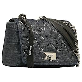 Jimmy Choo-Jimmy Choo Denim Helia Star Bag Sac à bandoulière en jean en bon état-Autre