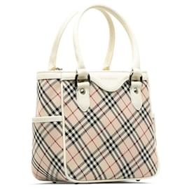 Burberry-Bolsa Burberry Nova Check Bolsa de lona em excelente estado-Outro