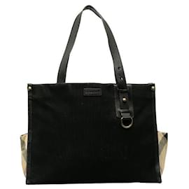 Burberry-Burberry Nova Check Canvas Tote Bag Bolsa de lona em bom estado-Outro