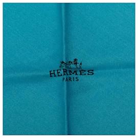 Hermès-Lenço de seda Hermes Losange Uni Mini Rhombus Lenço de lona em excelente estado-Outro