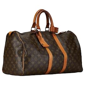 Louis Vuitton-Louis Vuitton Keepall 45 Canvas Reisetasche M41428 in gutem Zustand-Andere