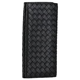 Bottega Veneta-Portafoglio bifold in pelle intrecciata Bottega Veneta Portafoglio lungo in pelle in buone condizioni-Altro