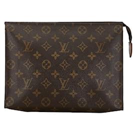 Louis Vuitton-Louis Vuitton Pochette Toilette 26 Canvas Clutch M47542 in gutem Zustand-Andere