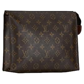 Louis Vuitton-Louis Vuitton Pochette Toilette 26 Canvas Clutch M47542 in gutem Zustand-Andere