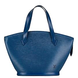 Louis Vuitton-Bolso de mano de cuero Epi Saint-Jacques M52275 de Louis Vuitton en buen estado-Azul