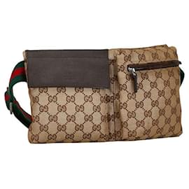 Gucci-Riñonera de lona Gucci GG Riñonera de lona 28566 en buen estado-Otro