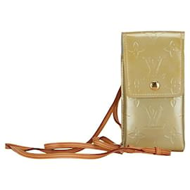 Louis Vuitton-Pochete Walker Monogram de Louis Vuitton en piel patentada M91074 en muy buen estado-Dorado