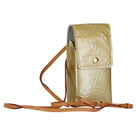 Louis Vuitton-Pochete Walker Monogram de Louis Vuitton en piel patentada M91074 en muy buen estado-Dorado