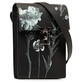 Valentino-Bolsa de ombro de couro Valentino Flowersity Crossbody em bom estado-Outro