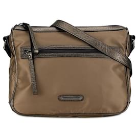 Burberry-Bolsa crossbody de nylon e couro Burberry Bolsa crossbody de lona em bom estado-Outro