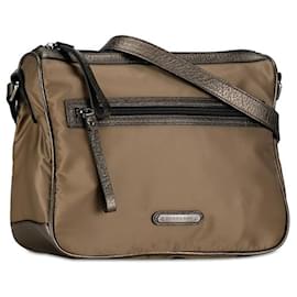 Burberry-Bolsa crossbody de nylon e couro Burberry Bolsa crossbody de lona em bom estado-Outro