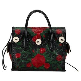 & Other Stories Bolsa de couro preta Maestra S da Carving Tribes Preto