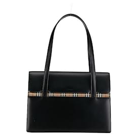 Burberry-Bolsa de ombro de couro Burberry Bolsa de ombro de couro em bom estado-Outro