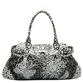 Salvatore Ferragamo-Salvatore Ferragamo x Yayoi Kusama Marissa Bolsa Bolsa de couro AB-21A439 em bom estado-Outro