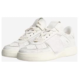 Valentino-White Vltn low top trainers - size EU 38.5-White