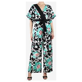 Diane Von Furstenberg-Multicolour floral printed jumpsuit - size UK 10-Multiple colors