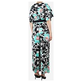Diane Von Furstenberg-Multicolour floral printed jumpsuit - size UK 10-Multiple colors