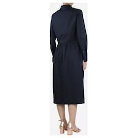 Vince-Blue cotton midi shirt dress - size S-Blue