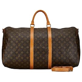 Louis Vuitton-Louis Vuitton Keepall Bandouliere 55-Braun