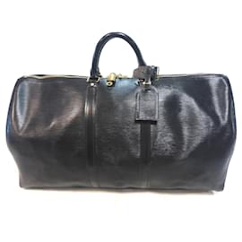 Louis Vuitton-Keepall 55 Couro Epi Preto - VI8911-Preto