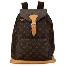 Louis Vuitton-Louis Vuitton Marrom Monograma Montsouris GM-Outro,Castanho claro