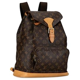 Louis Vuitton-Louis Vuitton Marrom Monograma Montsouris GM-Outro,Castanho claro