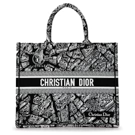 Dior-Dior Black Large Plan De Paris Book Tote-Black