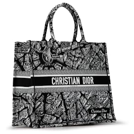 Dior-Dior Black Large Plan De Paris Book Tote-Black