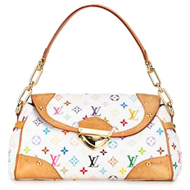 Louis Vuitton-Louis Vuitton White Monogram Multicolore Beverly MM-Bianco