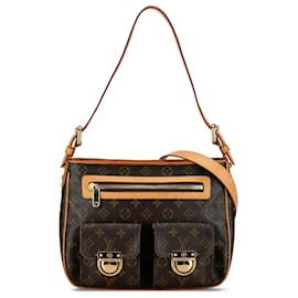 Louis Vuitton-Louis Vuitton Brown Monogram Hudson GM-Marrone