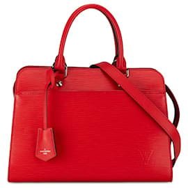 Louis Vuitton-Louis Vuitton Vermelho Epi Vaneau MM-Vermelho