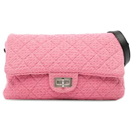 Chanel-Borsa a tracolla Mademoiselle Lock di Chanel in tweed rosa-Rosa
