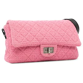 Chanel-Borsa a tracolla Mademoiselle Lock di Chanel in tweed rosa-Rosa
